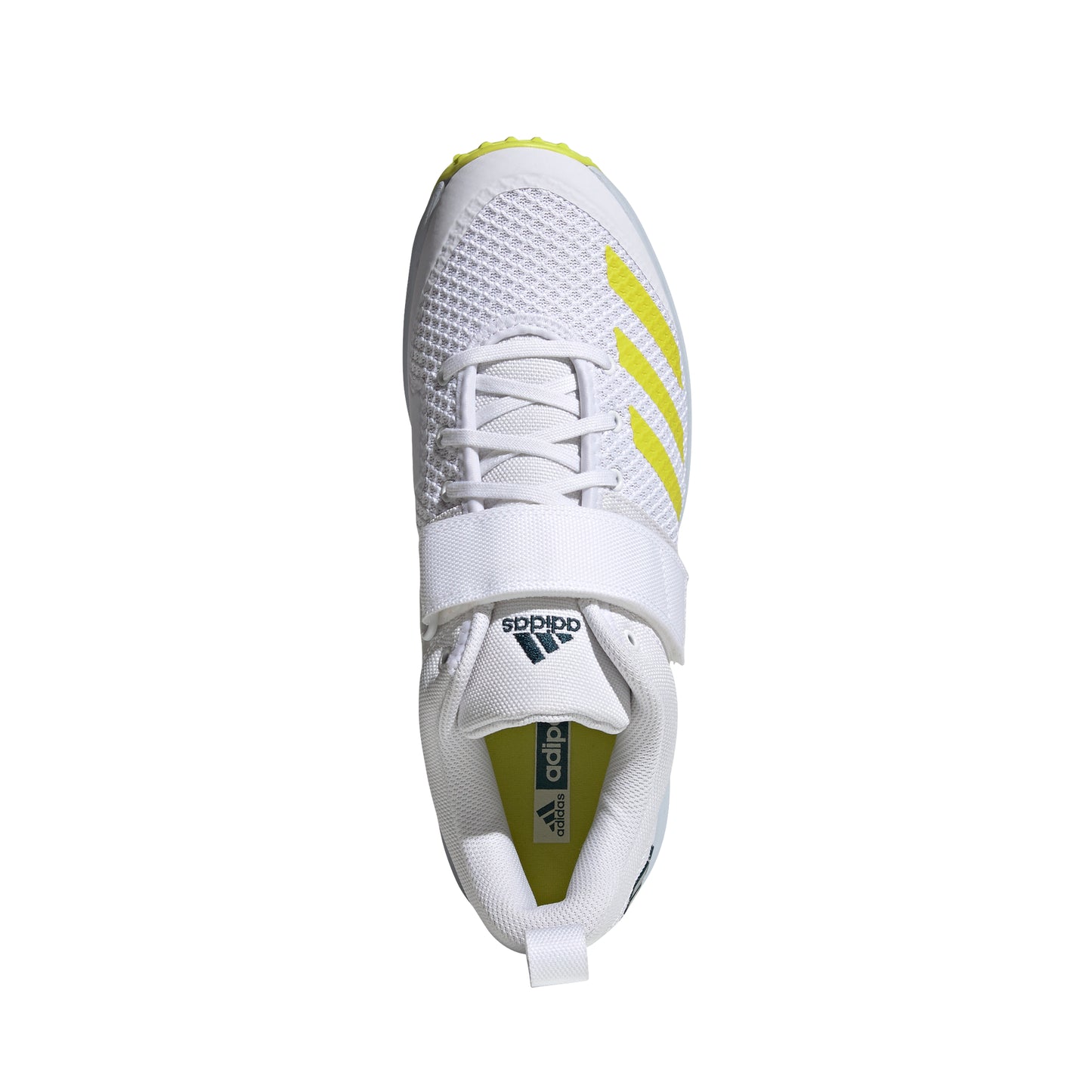 Adidas Adipower Vector White Yellow Cricket Shoes