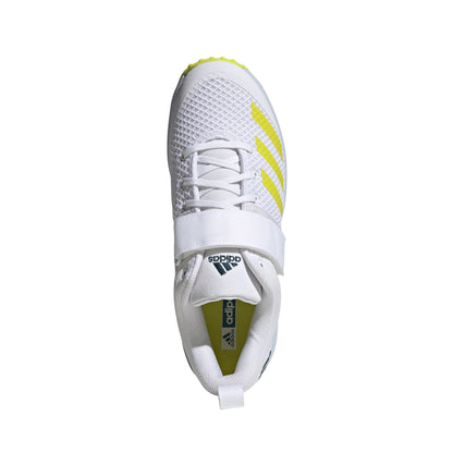 Adidas Adipower Vector White Yellow Cricket Shoes
