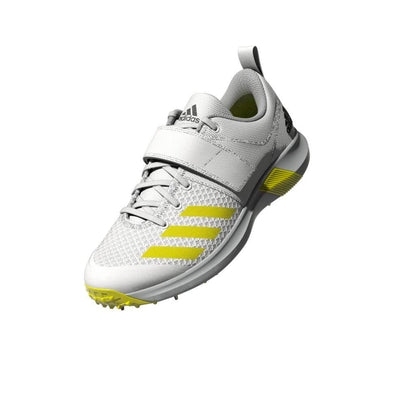 Adidas Adipower Vector White Yellow Cricket Shoes