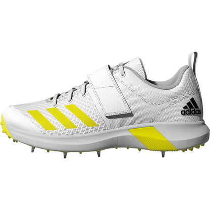 Adidas Adipower Vector White Yellow Cricket Shoes