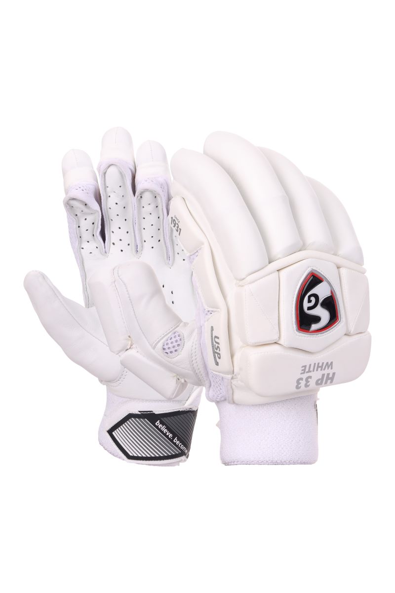 SG HP 33 WHITE Batting Gloves 2025