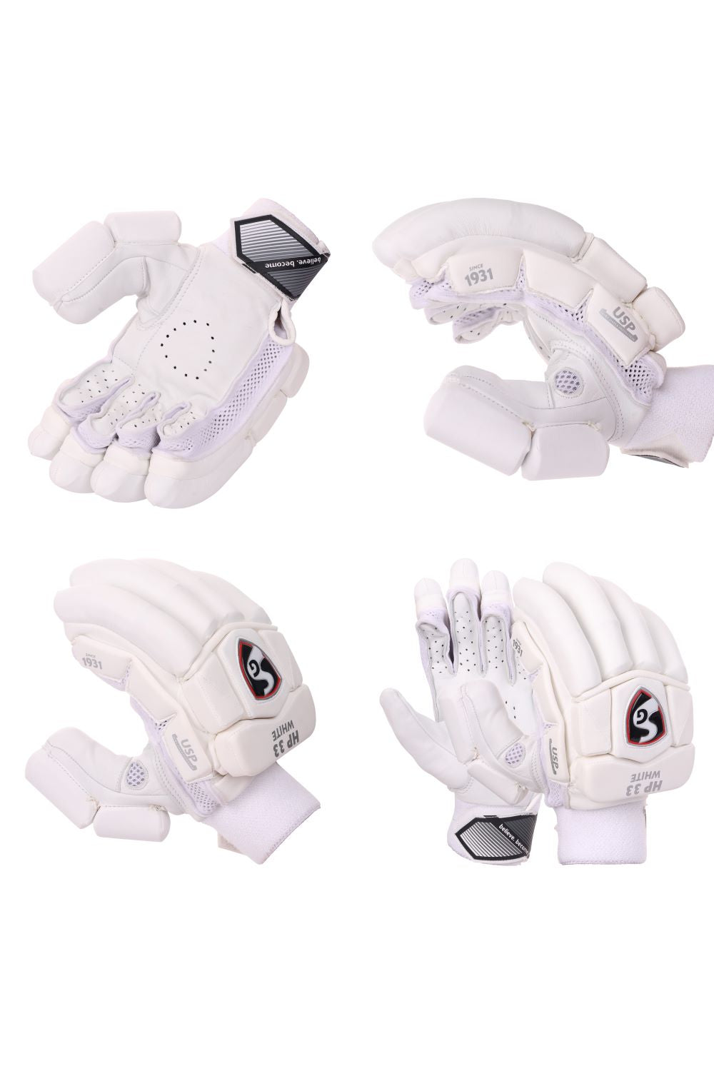 SG HP 33 WHITE Batting Gloves 2025