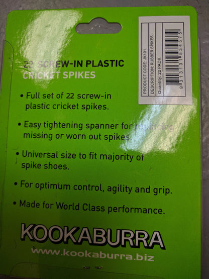 Kookaburra Rubber Spikes (22 with Key)