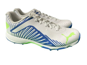 Puma 22 FH VK Rubber Cricket Shoes (White-Black-Bluemazing)