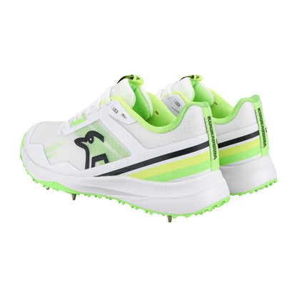 Kookaburra KC 2.0 Spike Shoes - White/Lime 2025