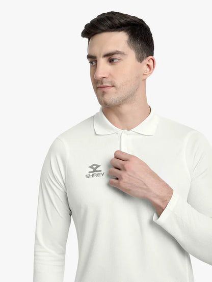 Shrey Cricket Match 2.0 Shirt L/S (Off White)