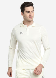 Shrey Cricket Match Shirt L/S (Off White)