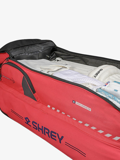 Shrey Legacy Wheelie 150 Cricket Bag - Radiant Red