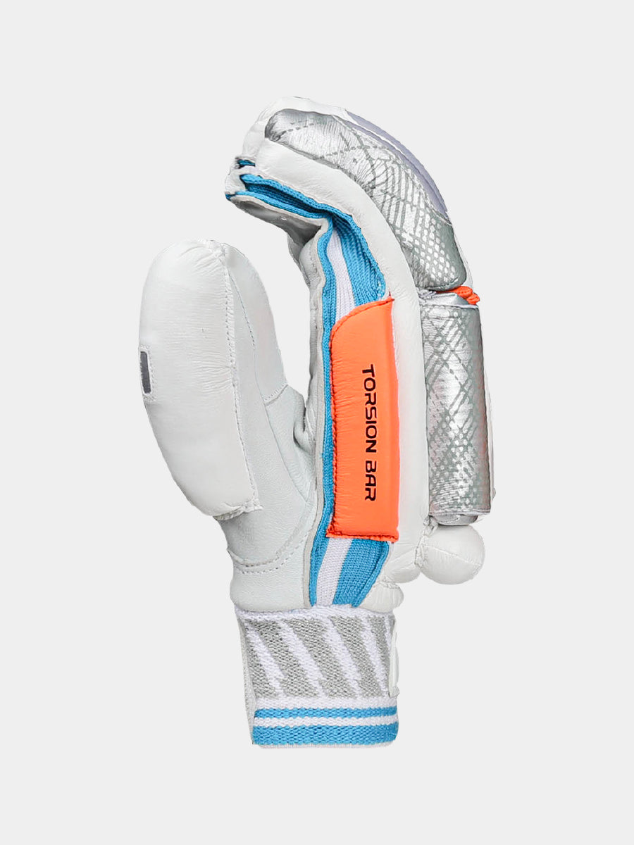 Shrey Meta VR Batting Gloves -White/Turqoise