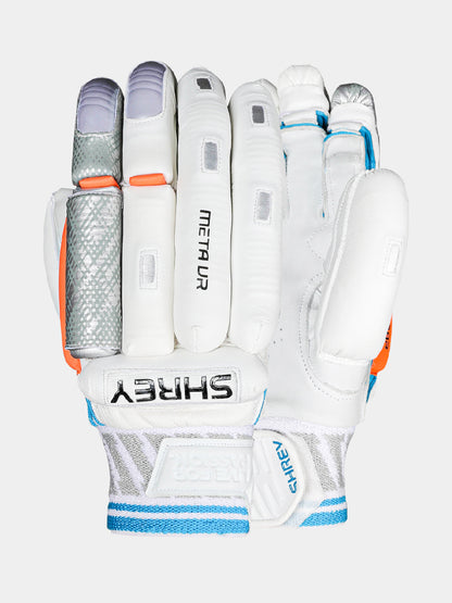 Shrey Meta VR Batting Gloves -White/Turqoise