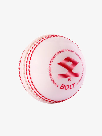 Shrey Bolt Cricket Ball - White  (Pack Of 6)