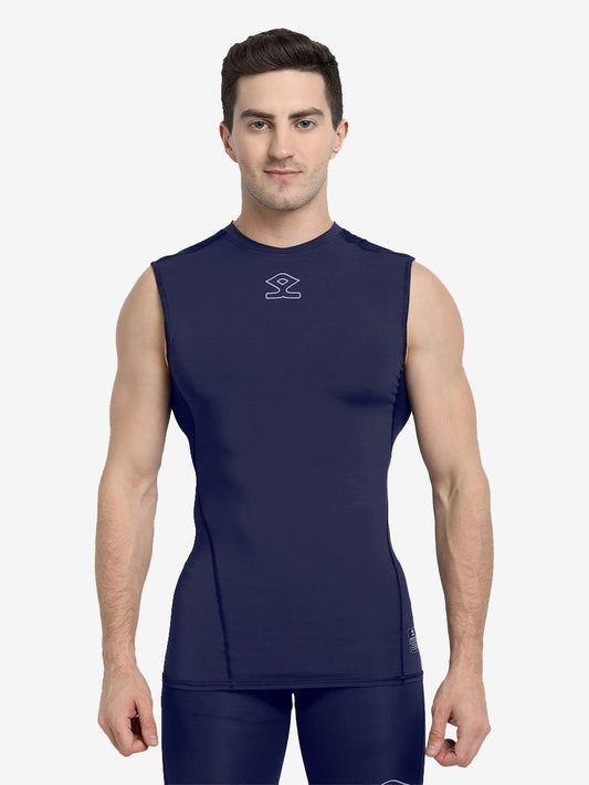 Shrey Intense Compression Sleeveless Top -Navy