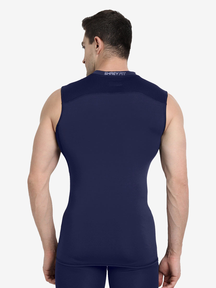 Shrey Intense Compression Sleeveless Top -Navy