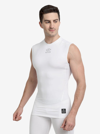 Shrey Intense Compression Sleeveless Top -White