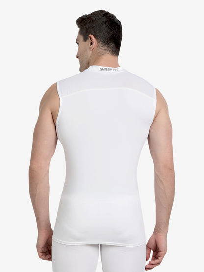 Shrey Intense Compression Sleeveless Top -White