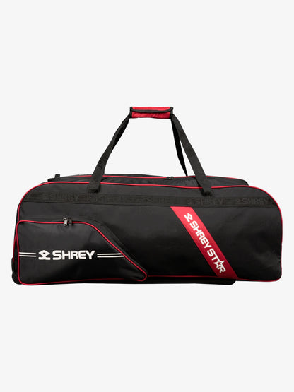 Shrey Star Wheelie 2.0 Cricket Bag - Black & Red