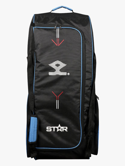 Shrey Star Wheelie 2.0 Cricket Bag - Black & Steel Blue