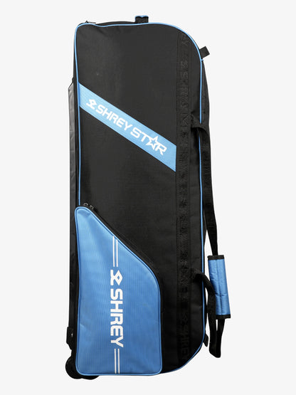 Shrey Star Wheelie 2.0 Cricket Bag - Black & Steel Blue