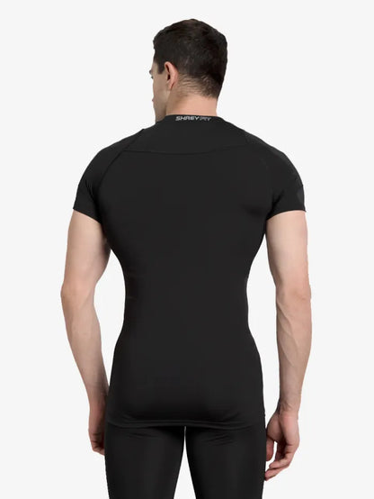 Shrey Intense Compression Short Sleev Top - Black (India -Size)