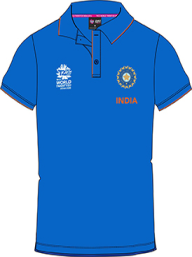ICC Mens India Polo - Cotton TWC 3 (T20 - 2016 - Indian Sizes)