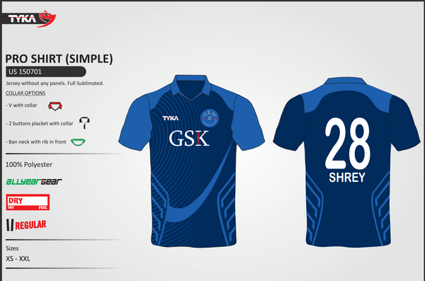 Full Sublimated Custom Color Clothing -  IPL Quality from TYKA