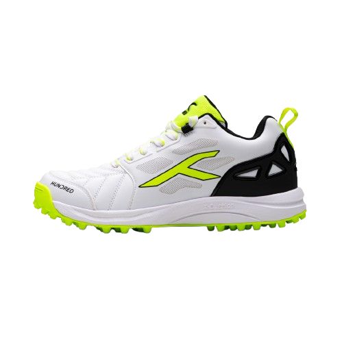 Hundred TerraField Cricket Shoes (White/Lime/Black)