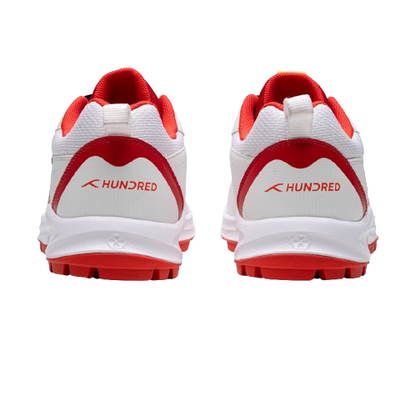 Hundred Hyper Drive Cricket Shoes (White/Red/Black)