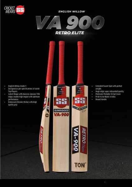 SS VA 900 Retro  Classic Elite Cricket Bat 2023