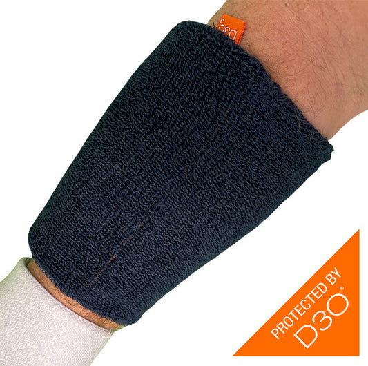 Ayrtek Hybrid Wrist Guard / Sweatband - Navy Blue