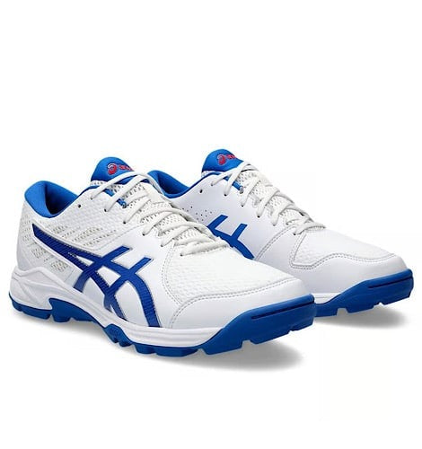 Asics Gel-Peake 2 (White & Tuna Blue) Cricket Shoes