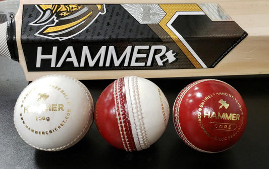 Hammer Core Cricket Ball - Red/White