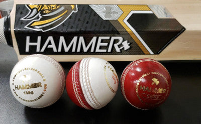 Hammer Core Junior Cricket Ball - Red/White 4 3/4 Oz Junior Size (Pack of 1)