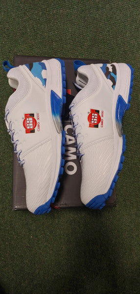 SS Camo Cricket Shoes - Blue/White