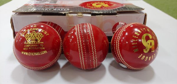 CA Supreme Test Cricket Ball Red - Senior Size (Pack of 1)