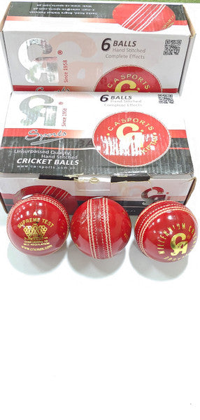 CA Supreme Test Cricket Ball Red - Senior Size (Pack of 1)