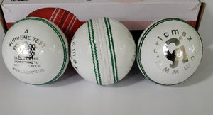 CA Supreme Test Cricket Ball - White - Senior Size (Pack of 1)