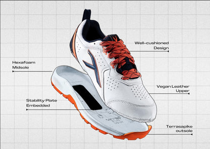 Hundred Hyper Drive Cricket Shoes (White/Red/Black)