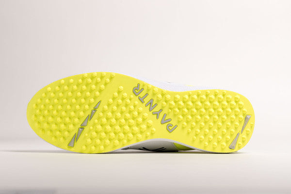 Payntr X Batting Pimple (White & Yellow) Cricket Shoes