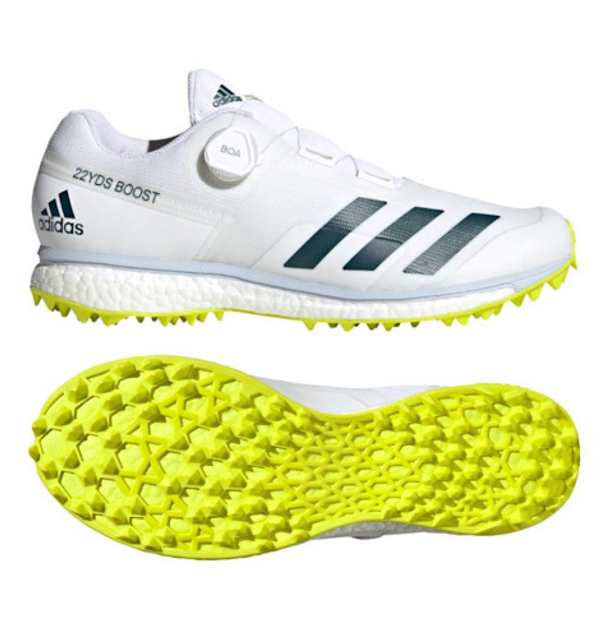 Adidas 22YDS BOOST ACID YELLOW Cricket Shoes - 2024