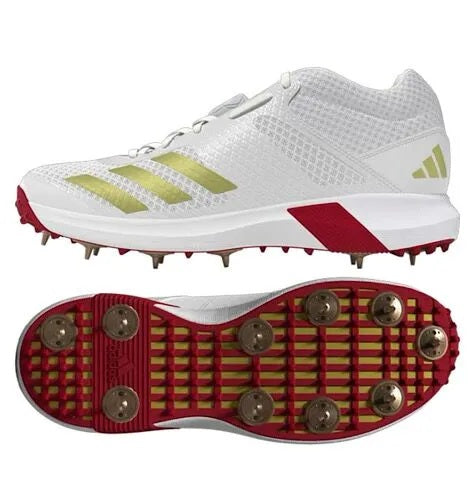 Adidas Adipower Vector MID Gold Met Cricket Shoes 2025 .