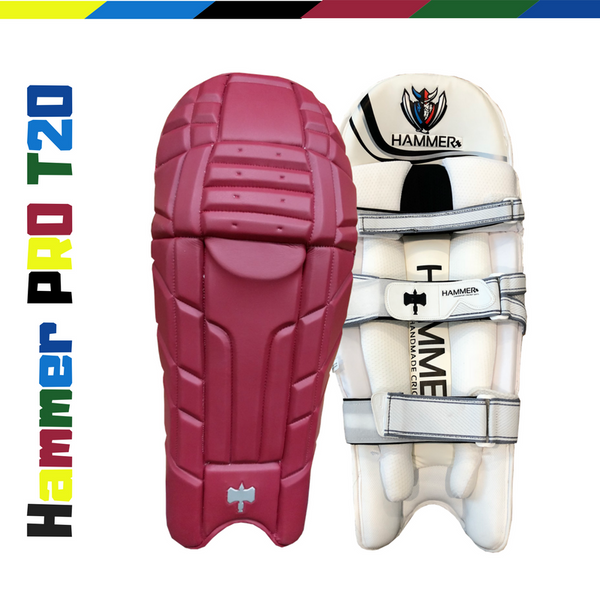 Hammer Pro T20 Cricket Batting Pads 2018 Maroon