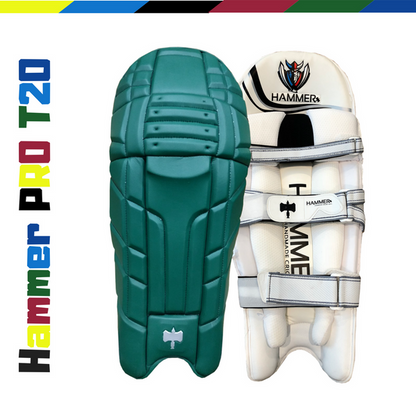 Hammer Pro T20 Cricket Batting Pads 2018 dark Green