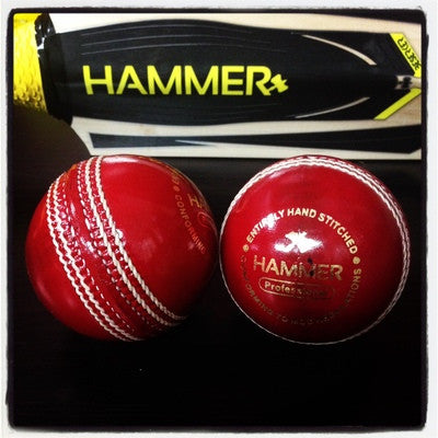 Hammer Pro Red Cricket Ball - Junior Size 4 3/4 OZ (Pack of 1)