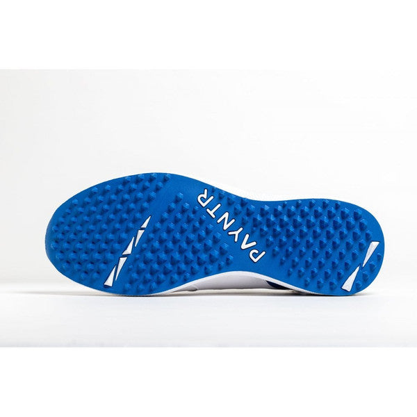 Payntr V Pimple (White & Blue) Cricket Shoes