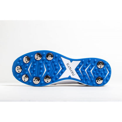 Payntr V SPIKE (White & Blue) Cricket Shoes