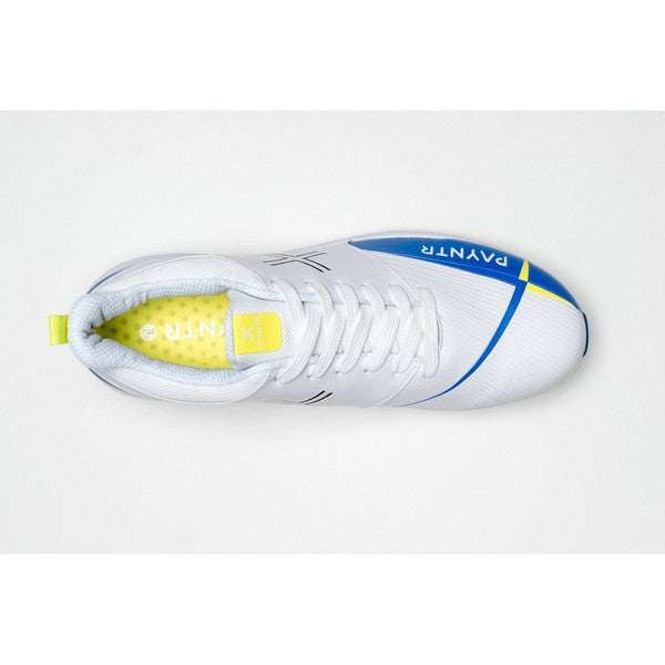 Payntr V SPIKE (White & Blue) Cricket Shoes