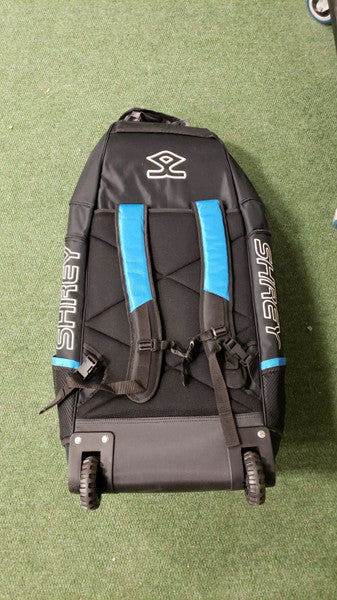 Shrey Original Pro Premium Duffle Wheelie Cricket Bag - Black & Blue